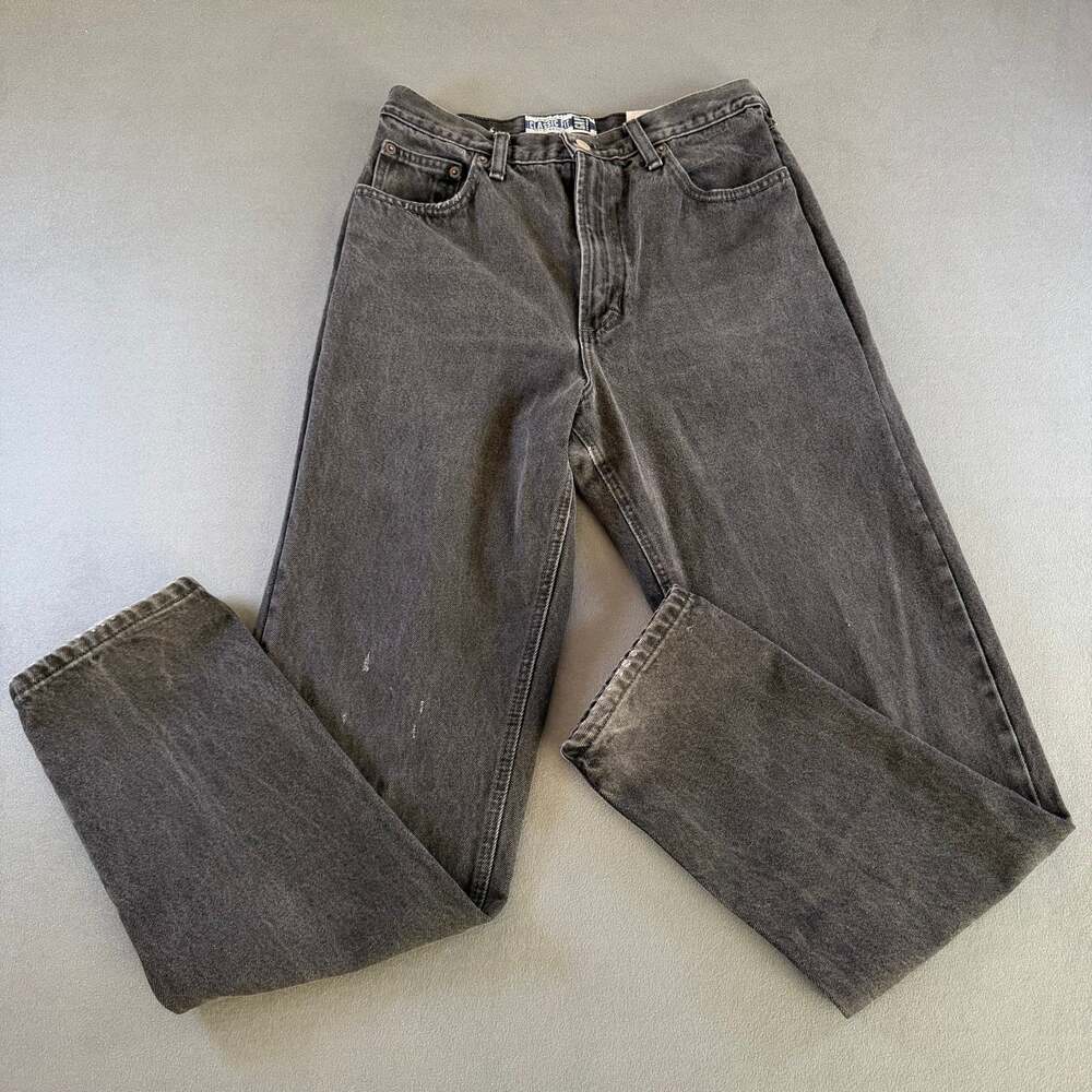 Vintage 90s Gap Classic Fit Black Wash Straight Leg Jeans Made in USA 6 Reg